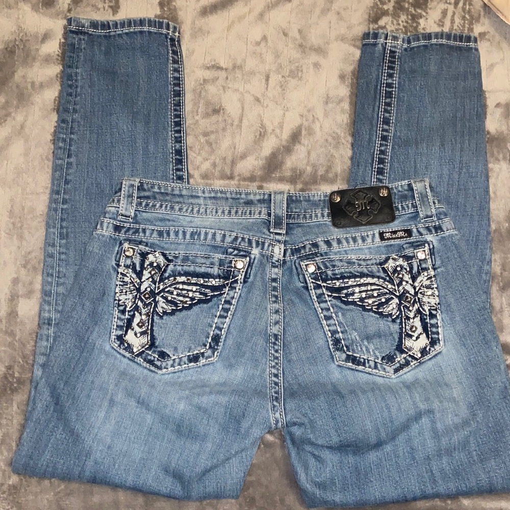 Miss Me Distressed Skinny, Size 31, inseam 31